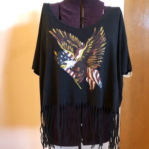 Eagle and Fringe Oversized Shirt